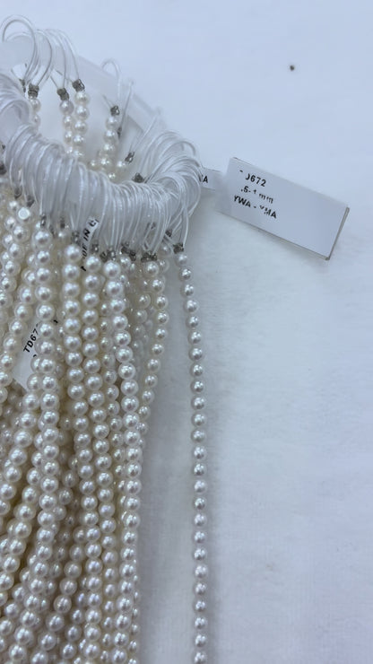 White Freshwater Pearl Strand | 3.5–4mm AAAA+ Grade