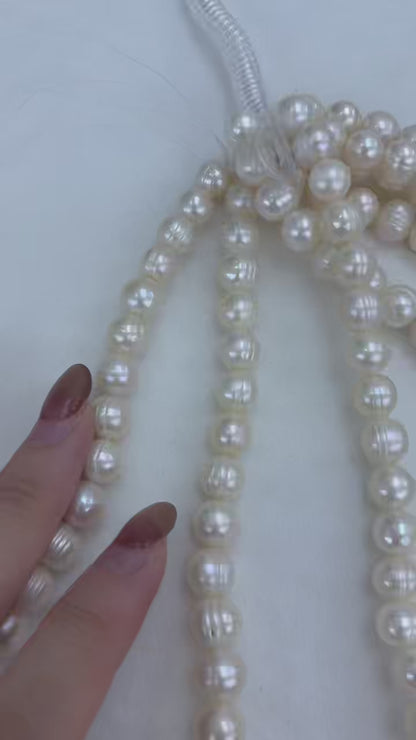 White Teardrop Freshwater Pearl Strand | 8–9mm AAA Grade