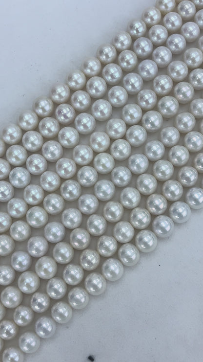 White Freshwater Edison Pearl Strand | 9.5–11.5mm AAAA Grade