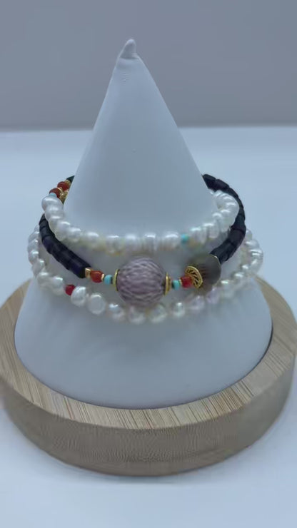 S925 Silver - White Freshwater Pearl Bracelet | 7–8mm AAA Grade