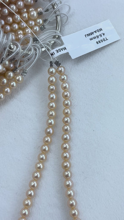 Champagne Freshwater Pearl Strand | 4.5–5mm AAAA Grade