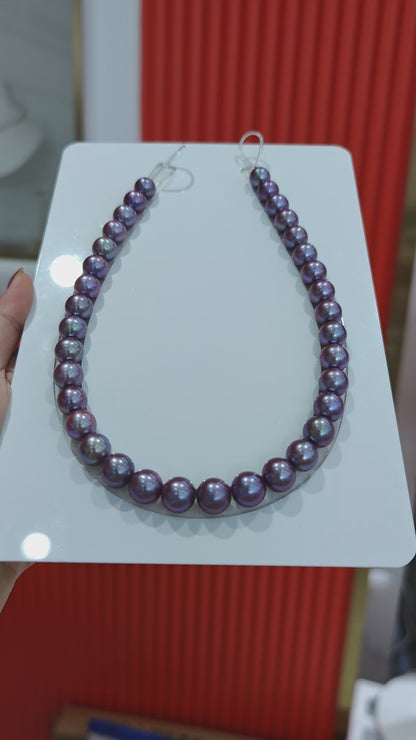 Dark Purple Freshwater Edison Pearl Strand | 11–13mm AAA+ Grade