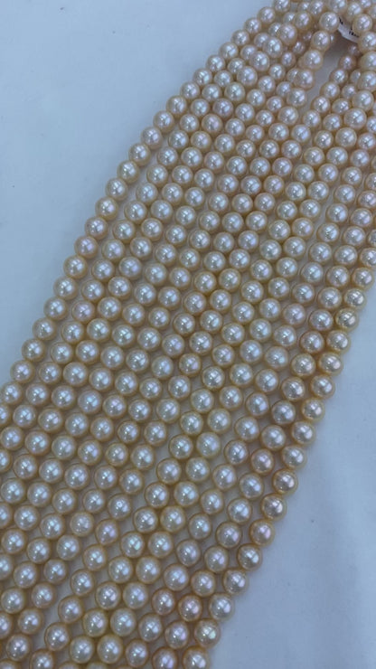 Champagne Freshwater Edison Pearl Strand | 9–11mm AAA Grade