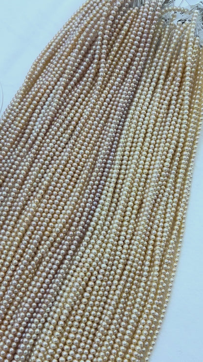 Champagne Freshwater Pearl Strand | 4–4.5mm AAA Grade