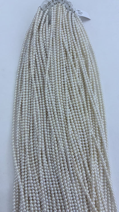 White Freshwater Pearl Strand | 3.5–4mm AAAA+ Grade