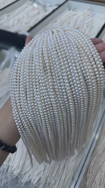 White Freshwater Pearl Strand | 4.5–5mm AAA+ Grade