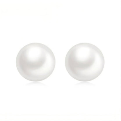 S925 Silver - Classic Bun Freshwater Pearl Stud Earrings