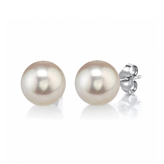 S925 Silver White Edison Pearl Stud Earrings | 12–13mm AAA Grade